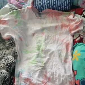 Gildan Kids Tie-Dye Shirt - Pink, Green, Blue